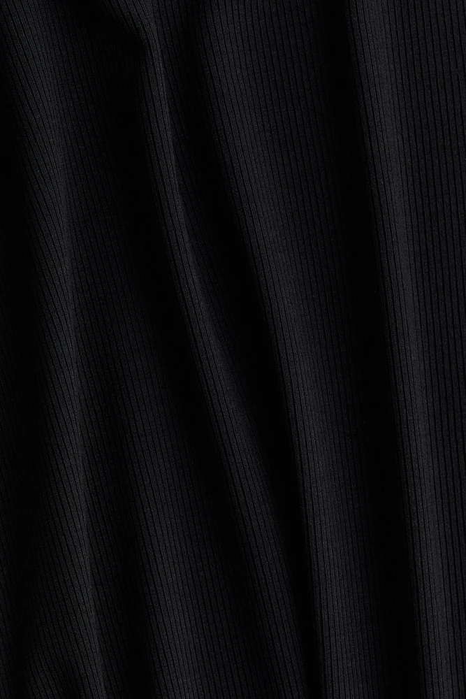 T-shirt côtelé avec dentelle