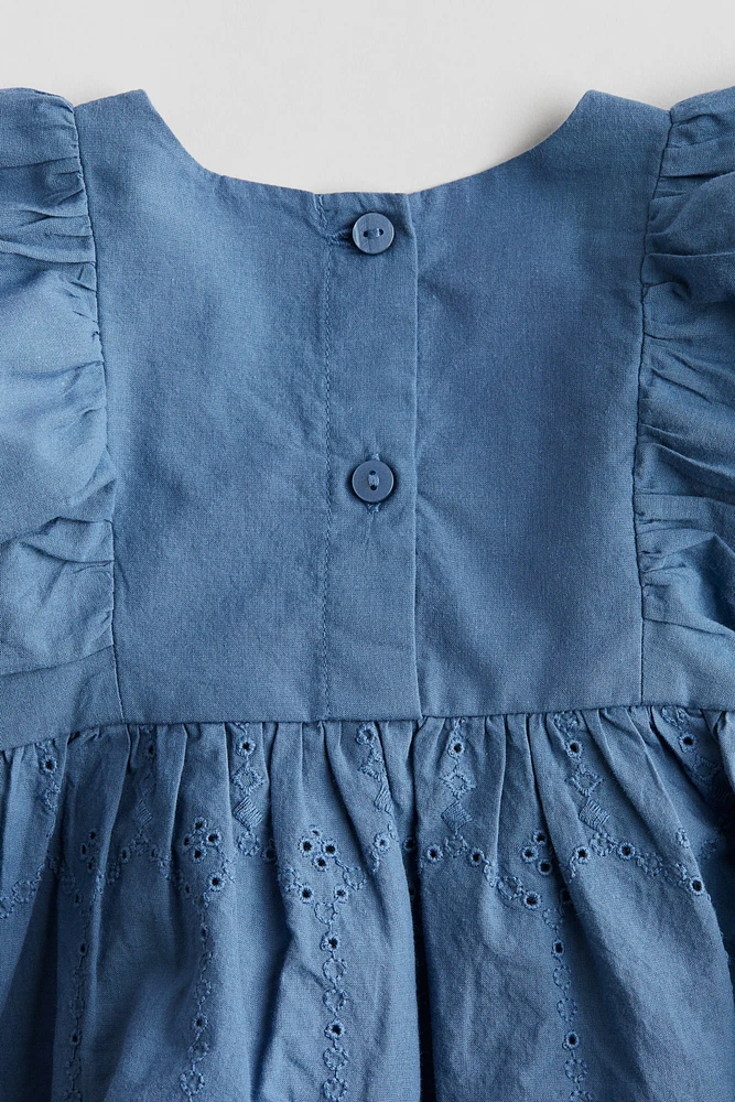 Blouse with Eyelet Embroidery