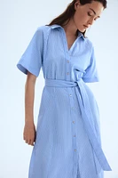 Tie-belt Shirt Dress