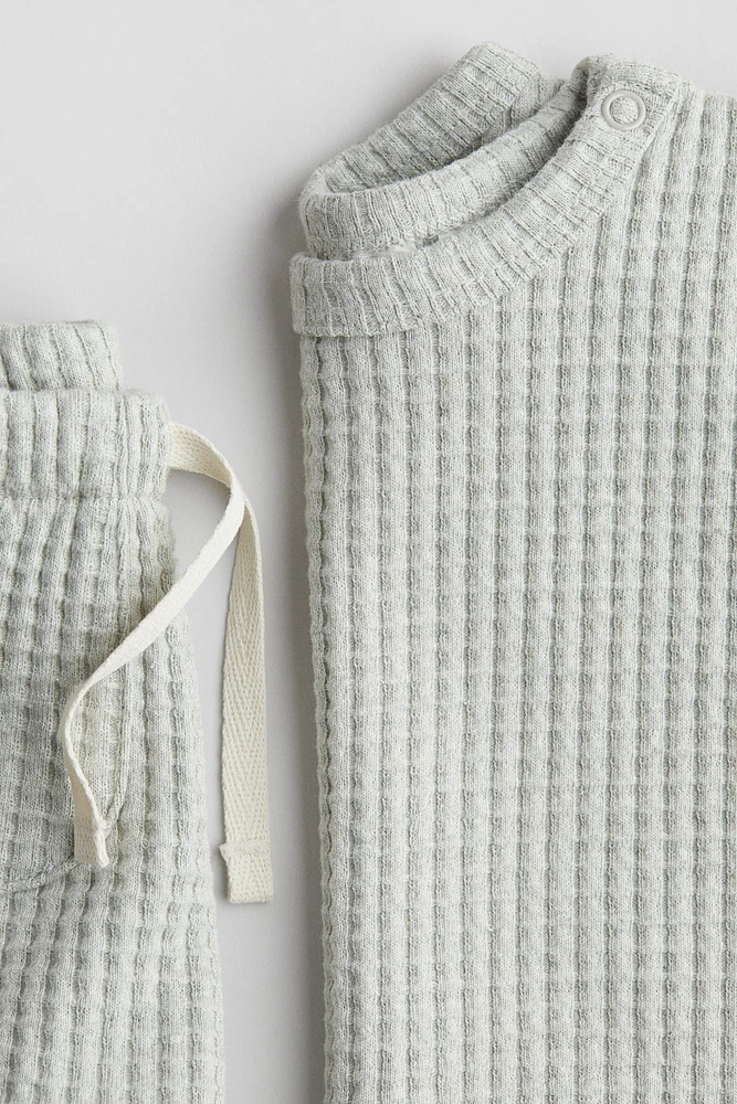2-Piece Waffled Cotton Set