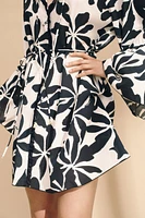Robe tunique à manches trompette