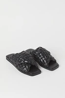 Braided Leather Slides