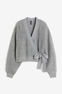 Rib-knit Wrap Cardigan