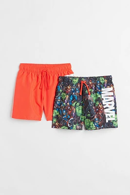 2-pack Printed Swim Shorts