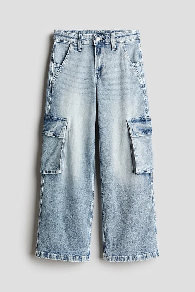 Denim Cargo Pants