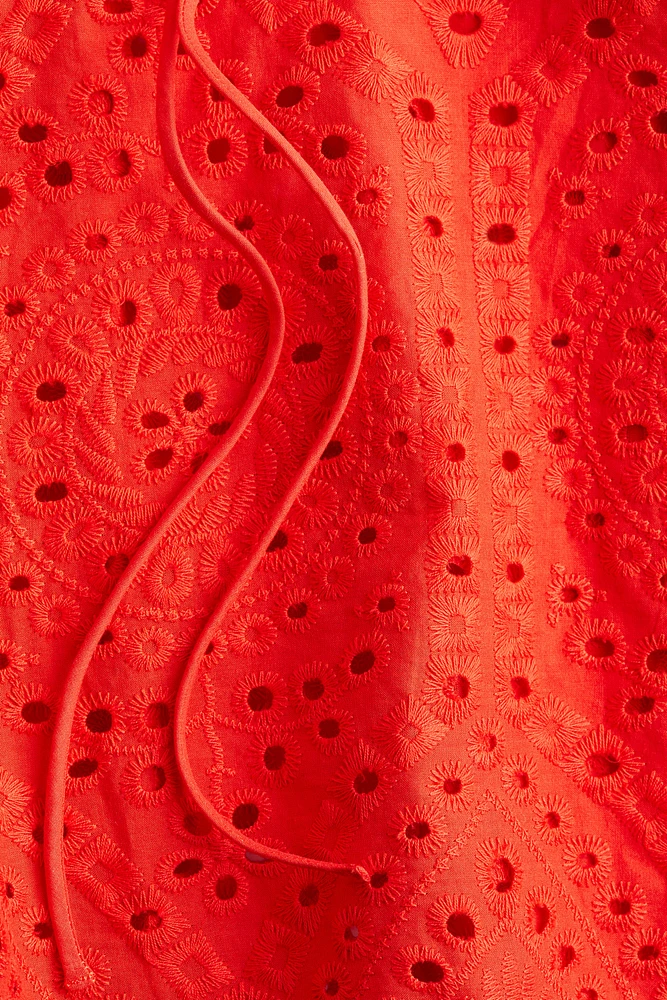 Blouse with Eyelet Embroidery