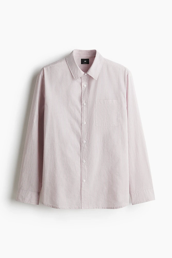 Oversized-Fit Seersucker Shirt