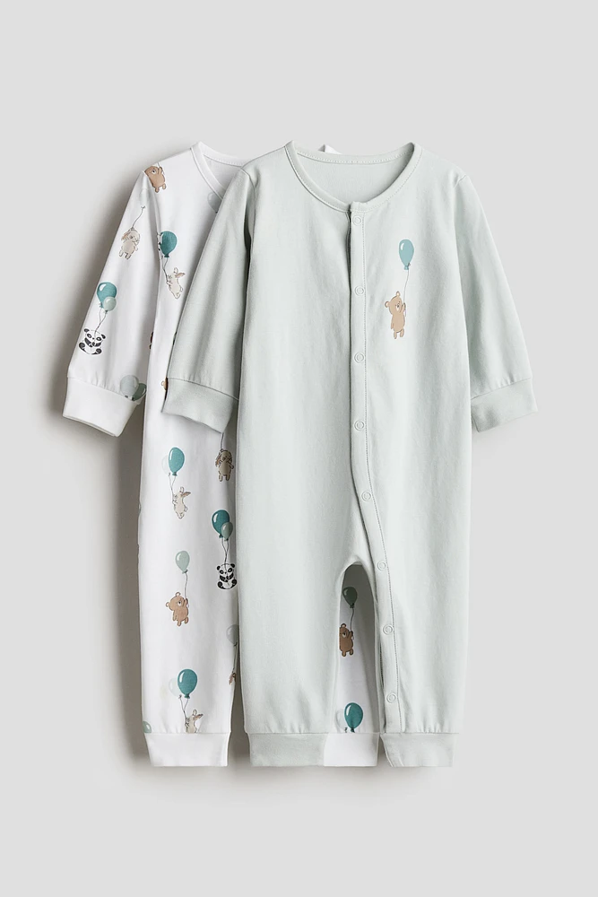 Lot de 2 pyjamas à motif en coton