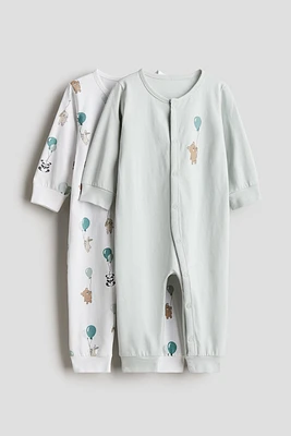 Lot de 2 pyjamas à motif en coton