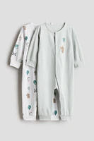 Lot de 2 pyjamas à motif en coton