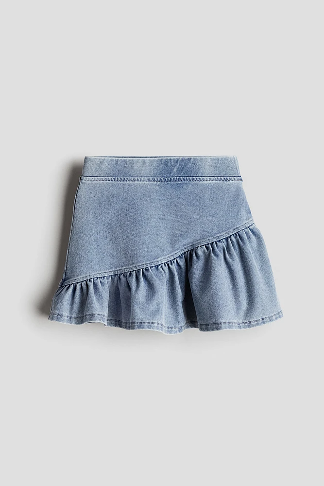 Flounced Denim-look Skirt