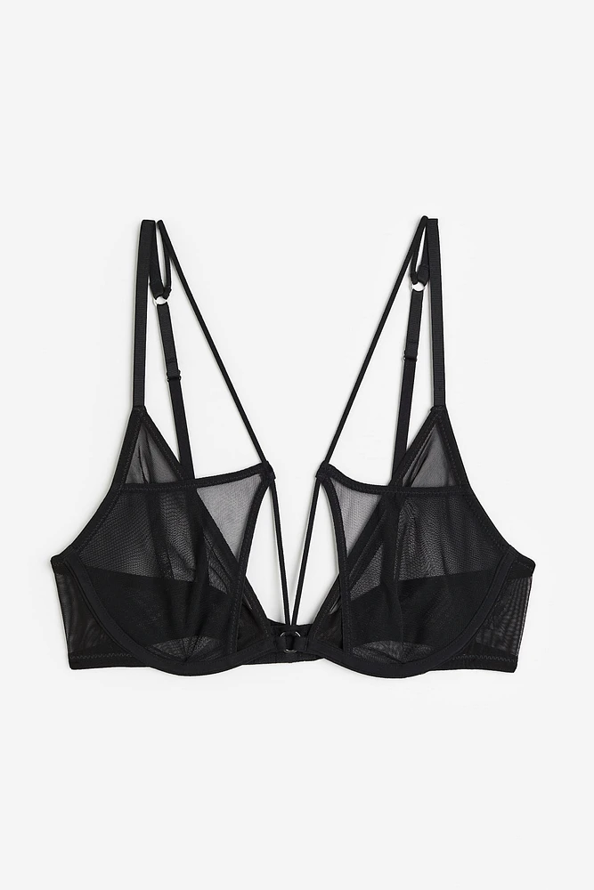 Non-padded Underwire Mesh Bra