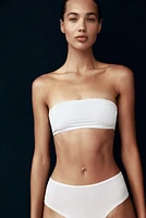 Soutien-gorge bandeau coussiné en jersey