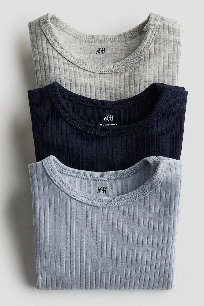 Lot de 3 maillots côtelés