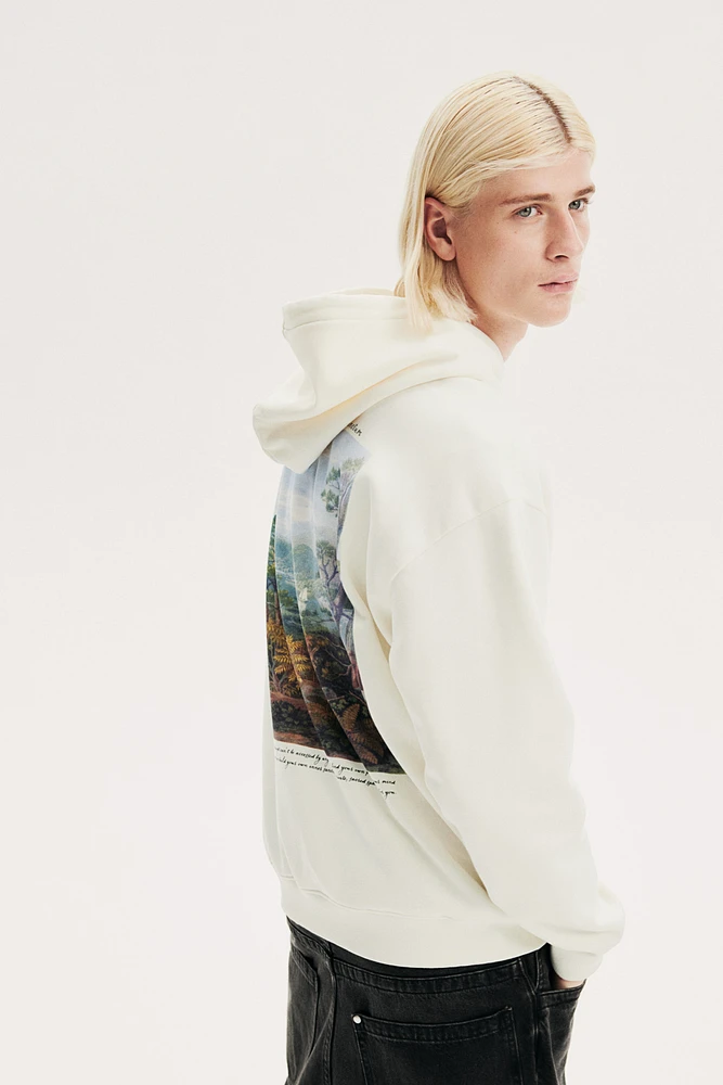 Loose Fit Printed Hoodie