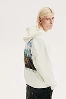 Loose Fit Printed Hoodie