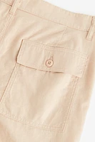 Relaxed Fit Linen-blend Shorts