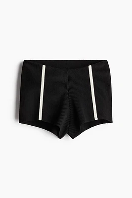 Mini short en tricot côtelé