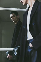 Relaxed-Fit Double-Breasted Twill Coat