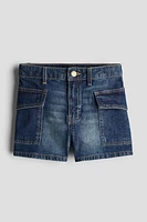 Denim Cargo Shorts