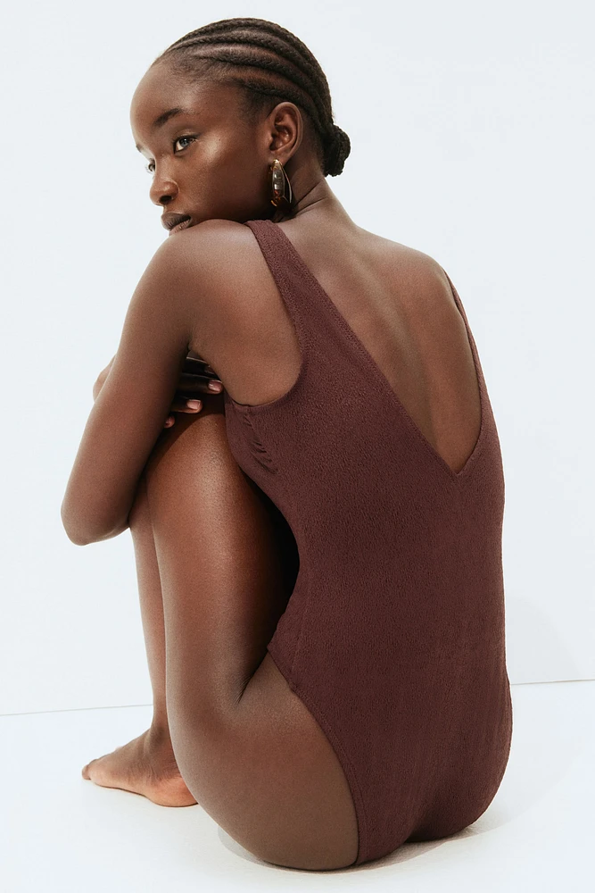 Padded-Cup High-Leg Swimsuit