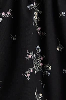 Tie-Shoulder-Strap Smocked Dress