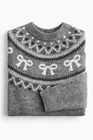 Jacquard-Knit Sweater