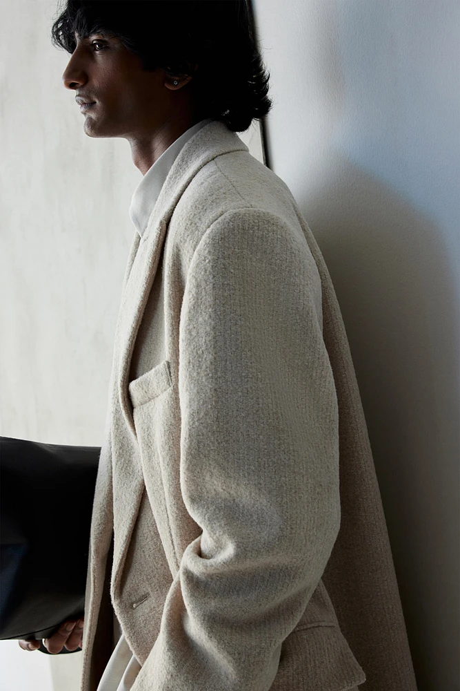 Double-Breasted Wool-Blend Coat