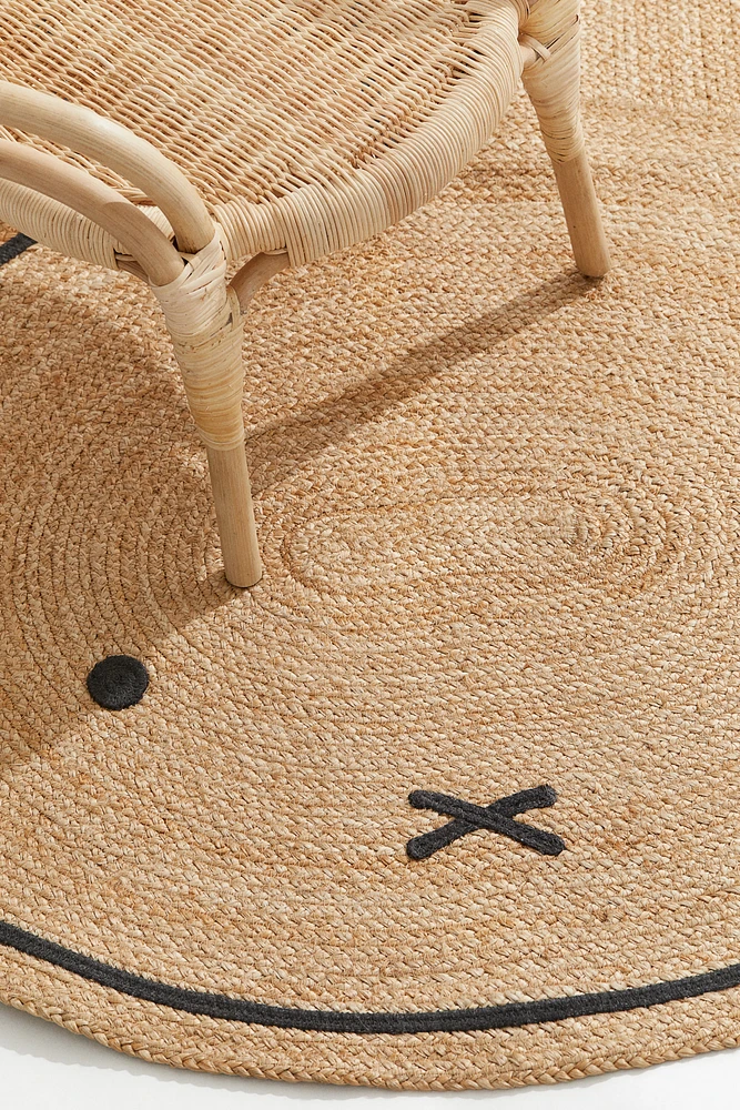 Rabbit-Shaped Jute Rug