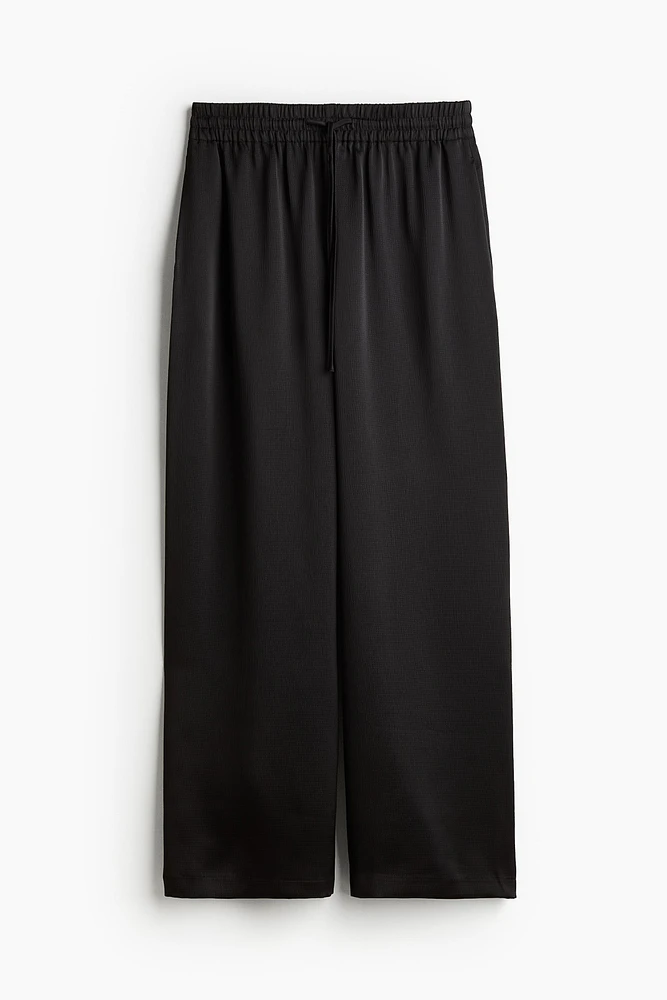 Wide-cut Pull-on Pants