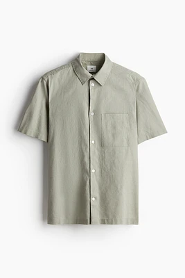 Chemise Coupe Classique en lin mélangé