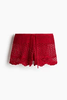 Crochet-Look Beach Shorts