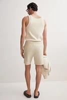 Regular-Fit Linen-Blend Shorts