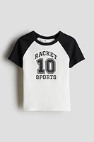 T-shirt en coton avec motif imprimé