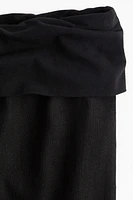 Foldover-Waist Linen-Blend Pants