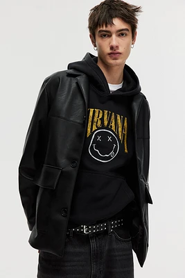 Oversized Fit Printed Hoodie