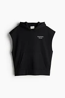 Loose Fit Sleeveless Sports Hoodie