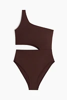 Padded-Cup High-Leg Swimsuit
