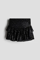 Tiered Sequined Skirt