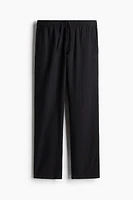 Regular-Fit Linen-Blend Pants