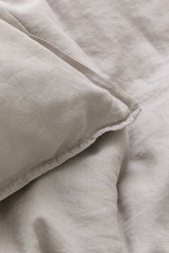 Enveloppe de couette lit simple en lin mélangé