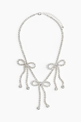 Collier avec chaîne à strass et boucles