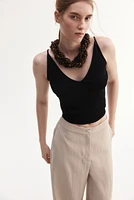 Wide-Leg Dress Pants