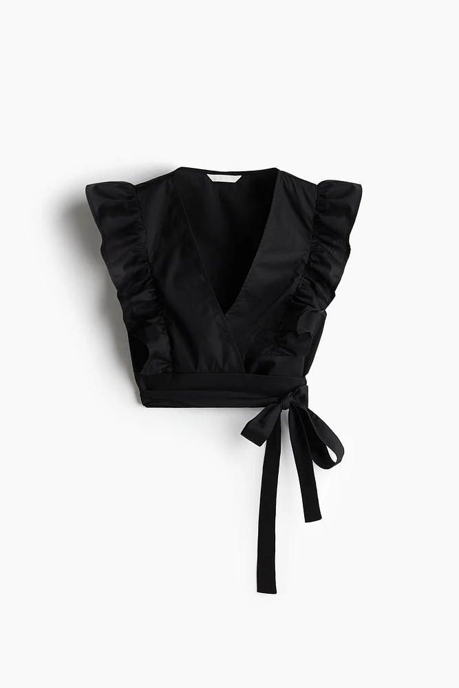 Cropped Wrap Top