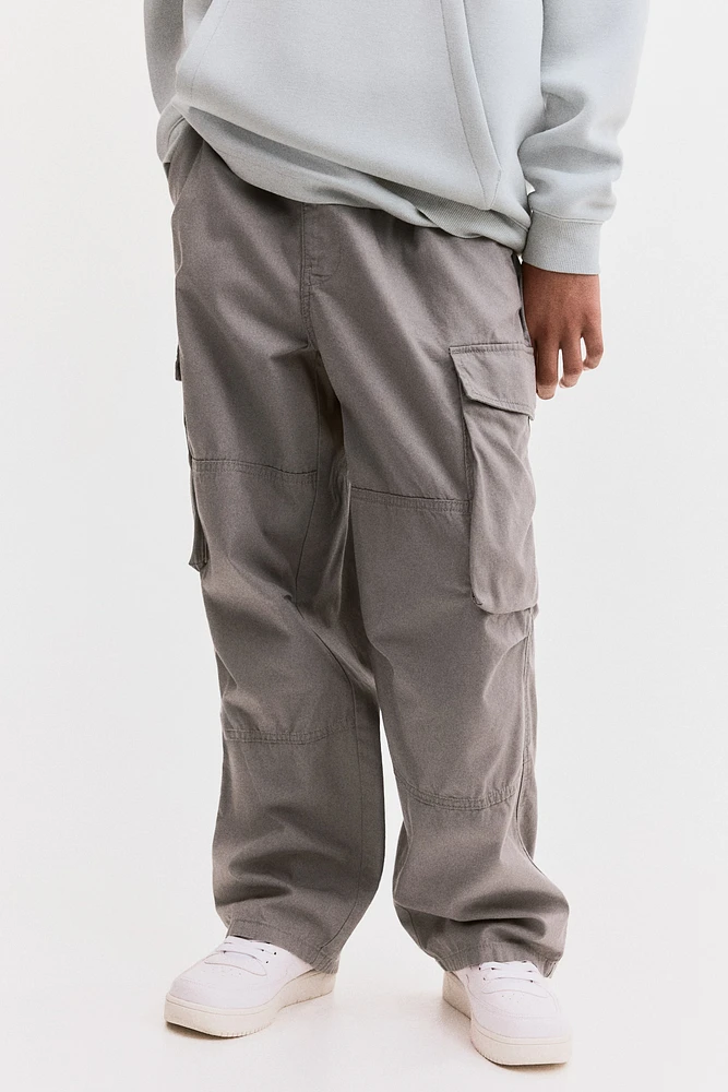 Pantalon parachute en toile de coton