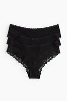 3-pack Lace-trimmed Hipster Briefs