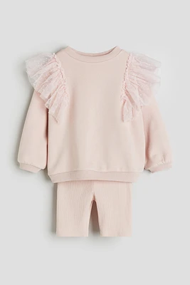 Ensemble 2 pièces avec chandail et short cycliste