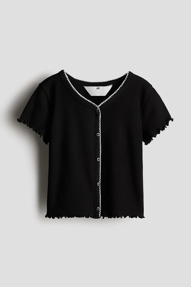 Ribbed Cotton T-shirt