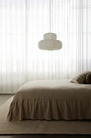 Raw-Edge Linen-Blend Bedspread