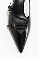 Leather Slingback Pumps